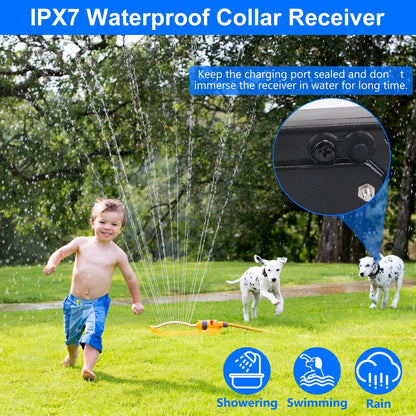 1Set Wireless Electric Dog Fence Pet Shock Boundary Containment System Electric Training Collar for Small Medium Large Dogs