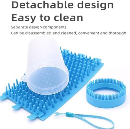 Mudbuster Portable Dog Paw Cleaner, Medium, Blue - Premium Quality Pet Supplies and Accessories